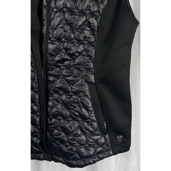 Betsy Johnson Quilted Neoprene Hybrid Work Out Vest In Size Medium - Picture 4 of 5